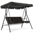M MCombo 3-Sitzer Hollywoodschaukel, Gartenschaukel mit Verstellbarem Sonnendach, Schaukelbank Outdoor, Gartenliege Wetterfest, 114 x 170 x 155 cm, Grau 8003