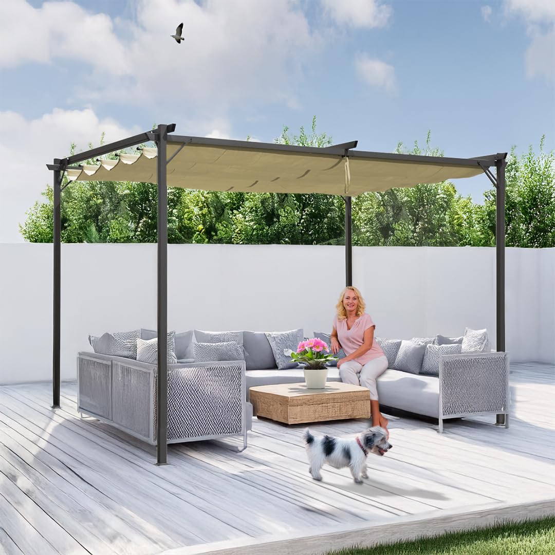 Grindi - Pavillon Garten - Terrassendach - Sonnensegel - Irda II 2,9x3,9m - wasserdichtes & stabiles Sonnenschutz für Terrasse und Freistehender - Gartenpavillon - Terrassendach - Markise